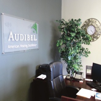 front desk at Audibel Hearing Aid Center in Libertyville