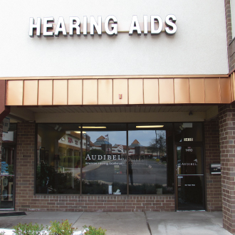 front of Audibel Hearing Aid Center in Libertyville